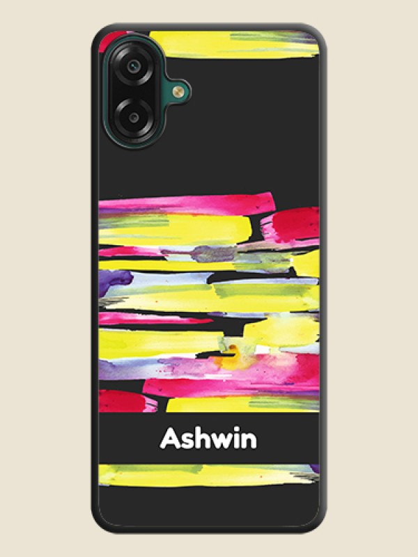 Brush Coloured On Space Black Custom Soft Matte Mobile Back Cover - Samsung Galaxy M17e