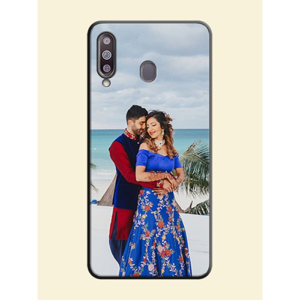 Full Single Pic Upload On Space Black Personalized Soft Matte Phone Covers -Samsung Galaxy M30
