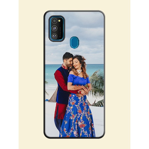 Full Single Pic Upload On Space Black Personalized Soft Matte Phone Covers -Samsung Galaxy M30S