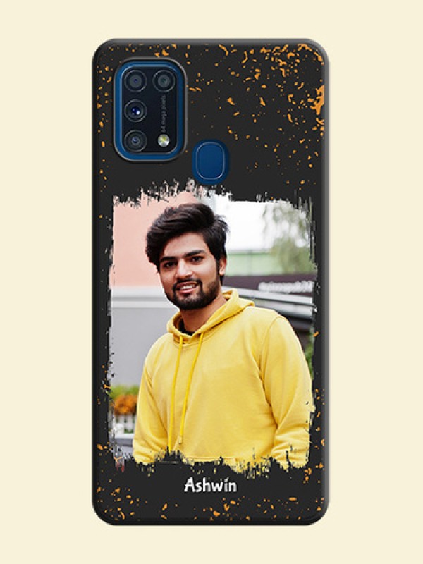 Spray Free Design on Photo on Space Black Soft Matte Phone Cover - Galaxy M31 Prime Edfition