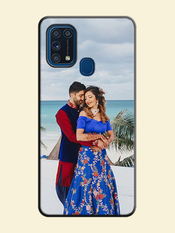 Full Single Pic Upload On Space Black Personalized Soft Matte Phone Covers -Samsung Galaxy M31 Prime Edition