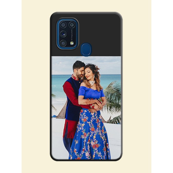 Image Upload With Space Black Color On Custom Soft Matte Mobile Back Cover - Samsung Galaxy M31 Prime Edition Image Upload With Space Black Color On Custom Soft Matte Mobile Back Cover - Samsung Galaxy M31 Prime Edition