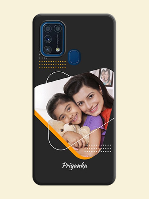 Yellow Triangle - Photo on Space Black Soft Matte Phone Cover - Galaxy M31