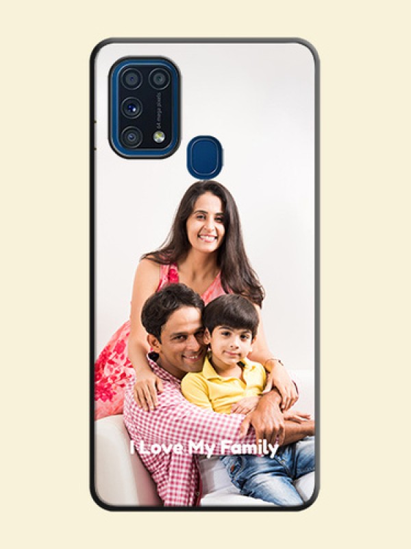 Full Single Pic Upload With Text On Space Black Personalized Soft Matte Phone Covers -Samsung Galaxy M31