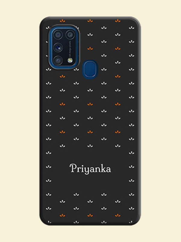 Simple Pattern With Custom Text On Space Black Personalized Soft Matte Phone Covers -Samsung Galaxy M31