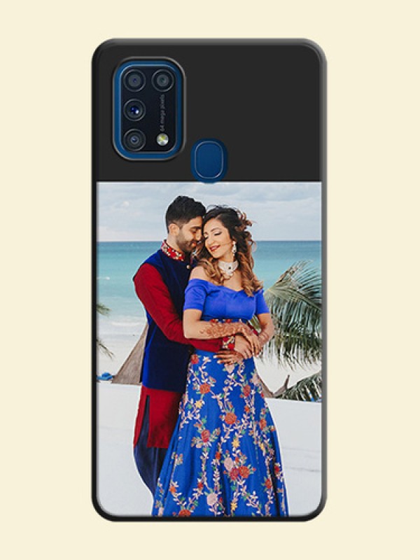 Image Upload With Space Black Color On Custom Soft Matte Mobile Back Cover - Samsung Galaxy M31