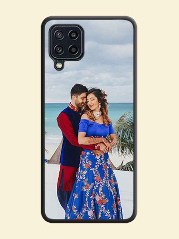 Full Single Pic Upload On Space Black Personalized Soft Matte Phone Covers -Samsung Galaxy M32 4G Prime Edition