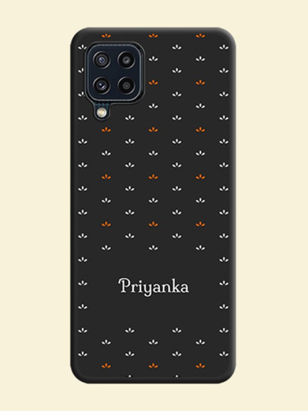 Simple Pattern With Custom Text On Space Black Personalized Soft Matte Phone Covers -Samsung Galaxy M32 4G Prime Edition