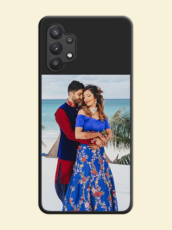 Image Upload With Space Black Color On Custom Soft Matte Mobile Back Cover - Samsung Galaxy M32 5G