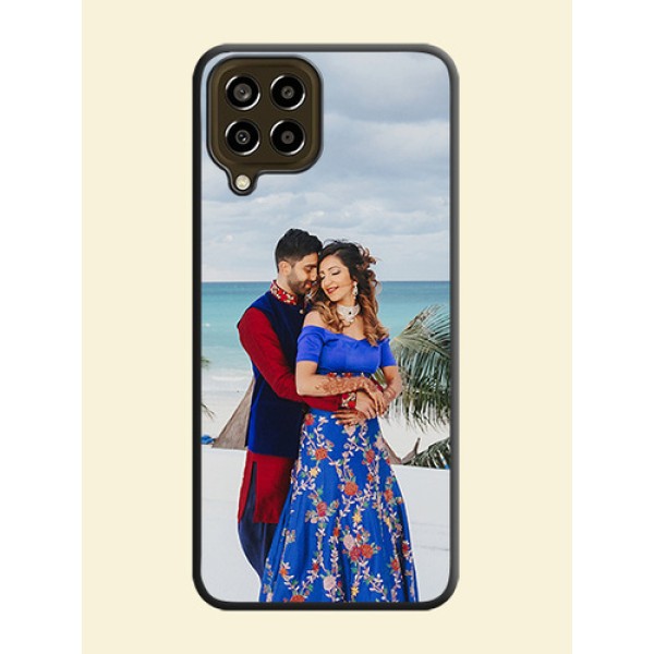 Full Single Pic Upload On Space Black Personalized Soft Matte Phone Covers -Samsung Galaxy M33 5G