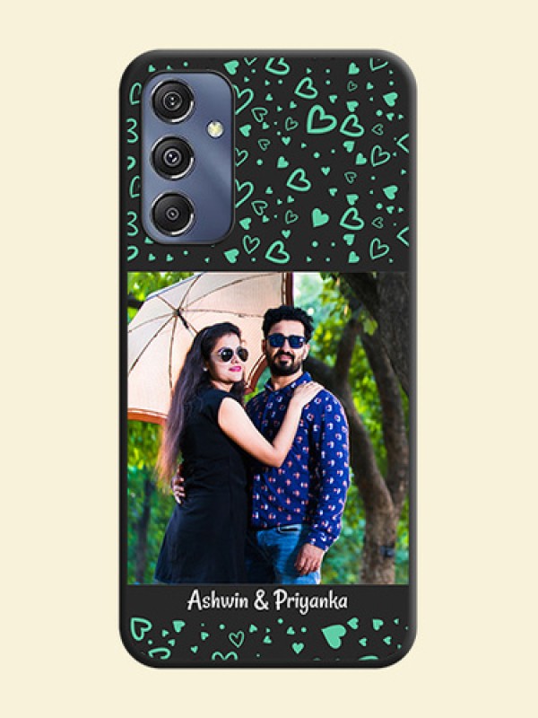 Sea Green Indefinite Love Pattern - Photo on Space Black Soft Matte Mobile Cover - Galaxy M34 5G