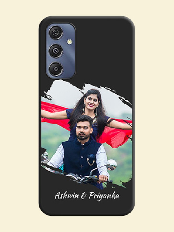 Grunge Brush Strokes - Photo on Space Black Soft Matte Back Cover - Galaxy M34 5G