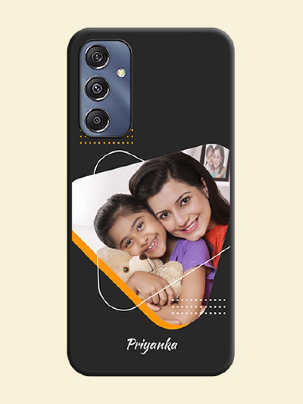 Yellow Triangle - Photo on Space Black Soft Matte Phone Cover - Galaxy M34 5G