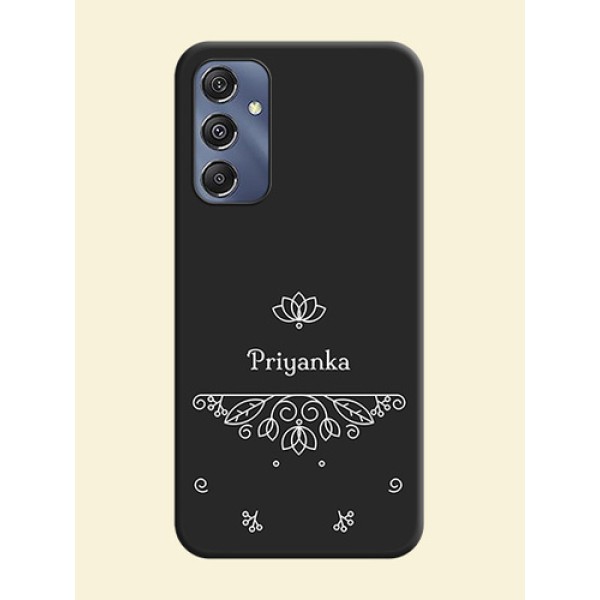 Lotus Garden Custom Text On Space Black Personalized Soft Matte Phone Covers - Galaxy M34 5G