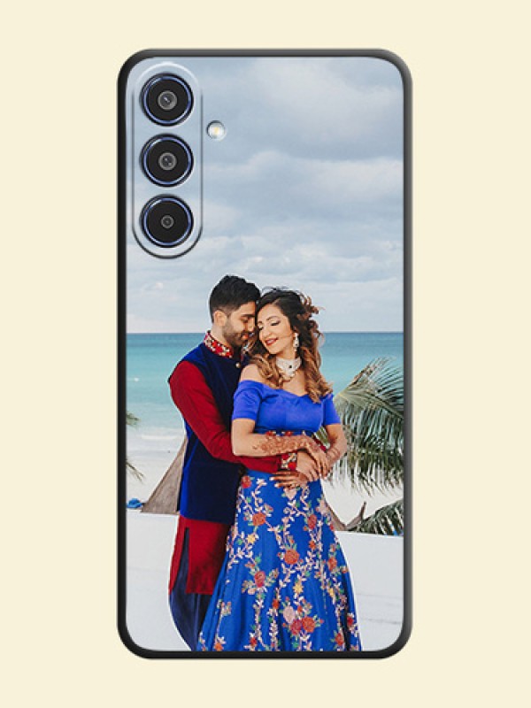 Full Single Pic Upload On Space Black Custom Soft Matte Mobile Back Cover - Samsung Galaxy M35 5G