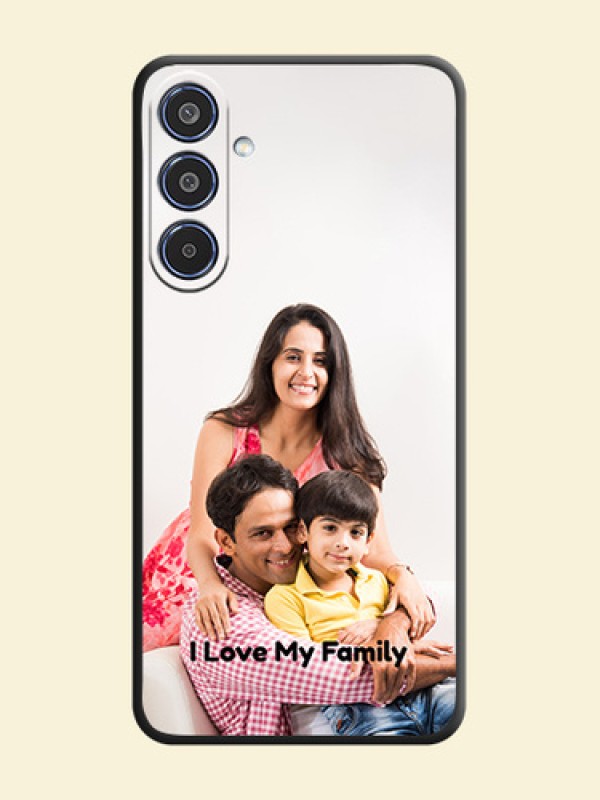 Full Single Pic Upload With Text On Space Black Custom Soft Matte Mobile Back Cover - Samsung Galaxy M35 5G