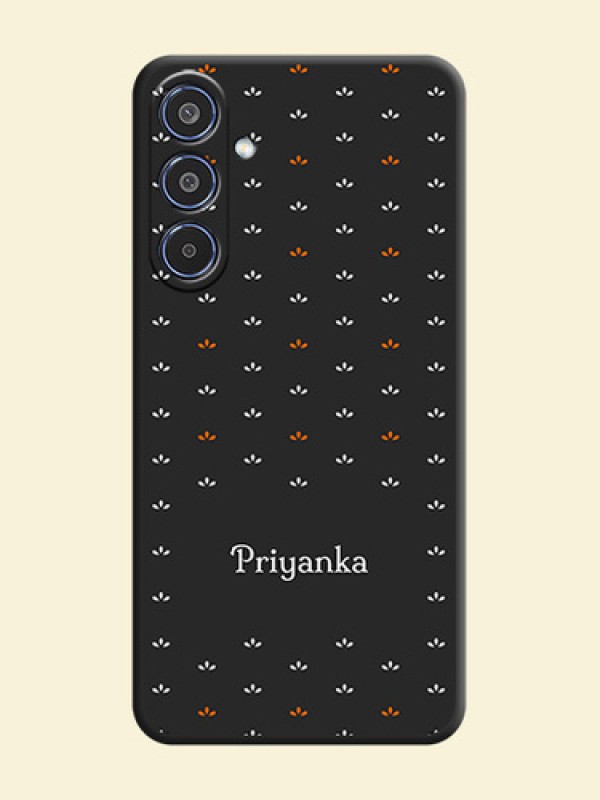 Simple Pattern With Custom Text On Space Black Custom Soft Matte Mobile Back Cover - Samsung Galaxy M35 5G