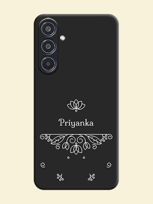 Lotus Garden Custom Text On Space Black Custom Soft Matte Mobile Back Cover - Samsung Galaxy M35 5G