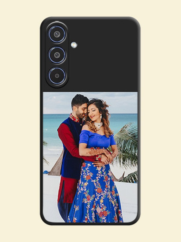Image Upload With Space Black Color On Custom Soft Matte Mobile Back Cover - Samsung Galaxy M35 5G
