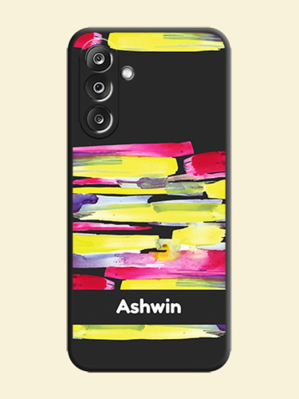 Brush Coloured On Space Black Custom Soft Matte Mobile Back Cover - Samsung Galaxy M36 5G
