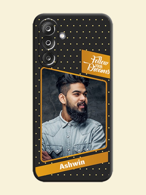 Follow Your Dreams with White Dots On Space Black Custom Soft Matte Mobile Back Cover - Samsung Galaxy M36 5G