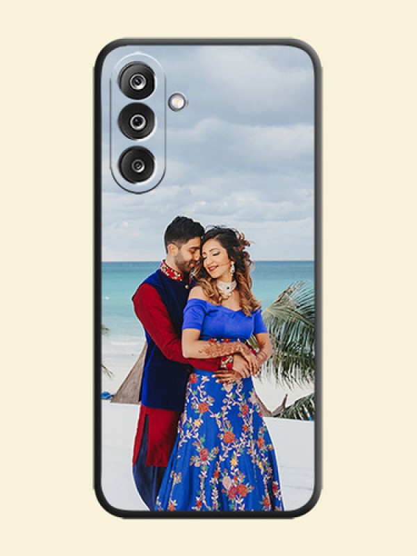 Full Single Pic Upload On Space Black Custom Soft Matte Mobile Back Cover - Samsung Galaxy M36 5G