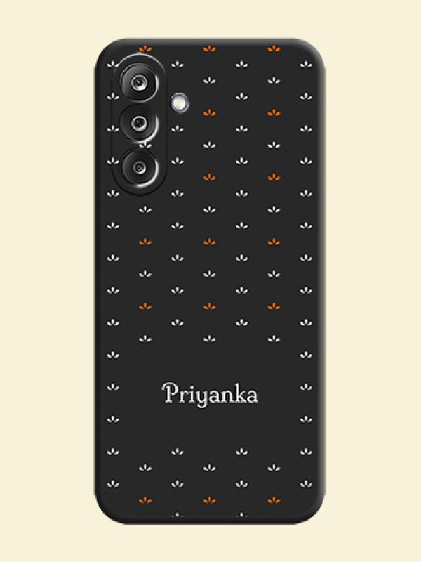 Simple Pattern With Custom Text On Space Black Custom Soft Matte Mobile Back Cover - Samsung Galaxy M36 5G
