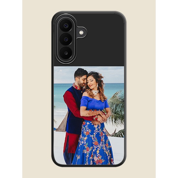 Image Upload With Space Black Color On Custom Soft Matte Mobile Back Cover - Samsung Galaxy M47 5G