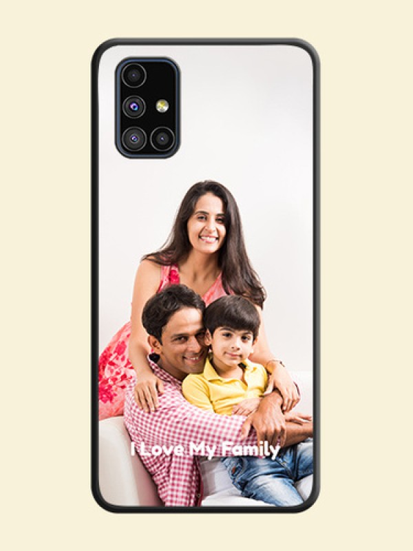 Full Single Pic Upload With Text On Space Black Personalized Soft Matte Phone Covers -Samsung Galaxy M51