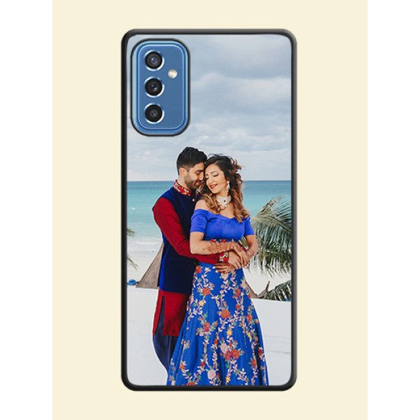 Full Single Pic Upload On Space Black Personalized Soft Matte Phone Covers -Samsung Galaxy M52 5G