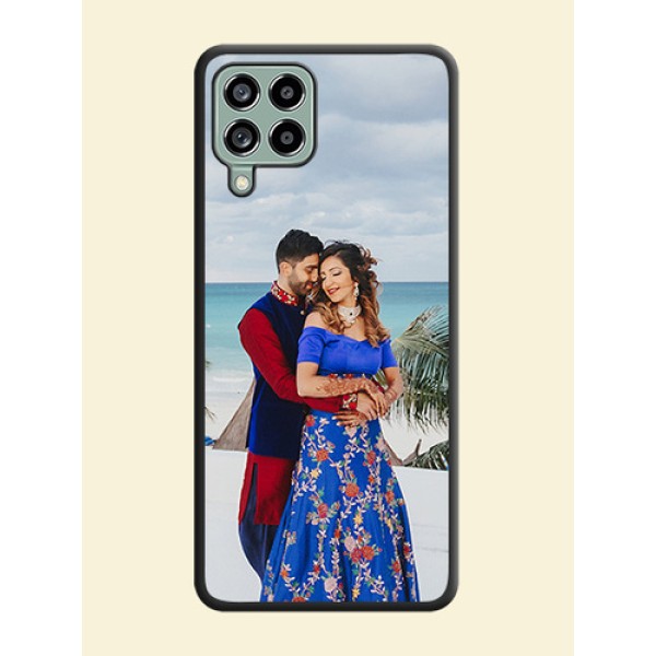 Full Single Pic Upload On Space Black Personalized Soft Matte Phone Covers -Samsung Galaxy M53 5G