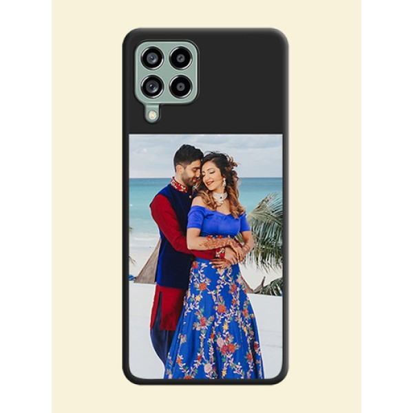 Image Upload With Space Black Color On Custom Soft Matte Mobile Back Cover - Samsung Galaxy M53 5G