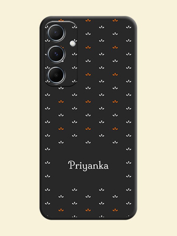 Simple Pattern With Custom Text On Space Black Custom Soft Matte Mobile Back Cover - Galaxy M55 5G