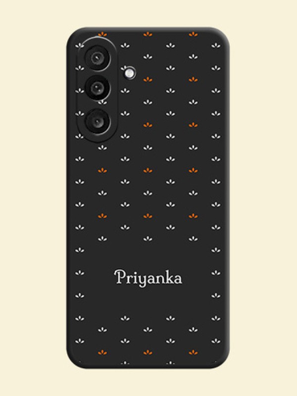 Simple Pattern With Custom Text On Space Black Custom Soft Matte Mobile Back Cover - Samsung Galaxy M56 5G