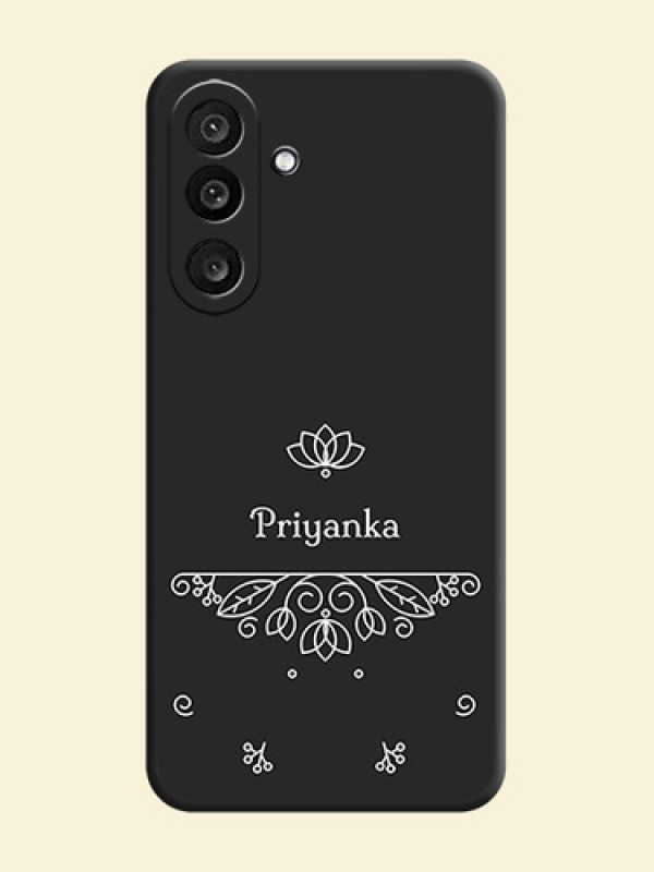 Lotus Garden Custom Text On Space Black Custom Soft Matte Mobile Back Cover - Samsung Galaxy M56 5G
