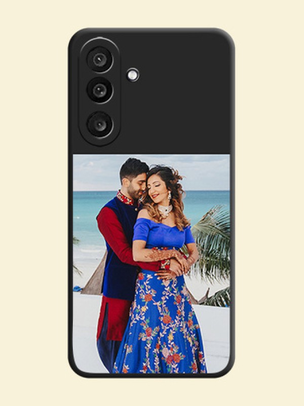Image Upload With Space Black Color On Custom Soft Matte Mobile Back Cover - Samsung Galaxy M56 5G