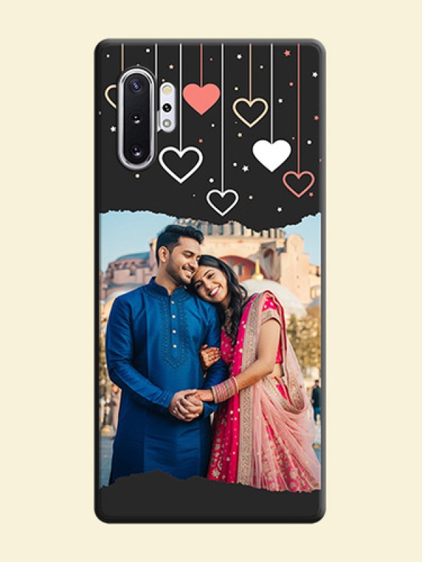 Love Hangings with Splash Wave Picture on Space Black Custom Soft Matte Phone Back Cover - Galaxy Note 10 Plus