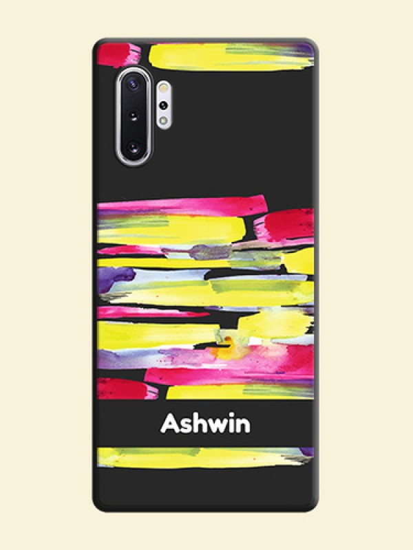 Brush Coloured on Space Black Personalized Soft Matte Phone Covers - Galaxy Note 10 Plus