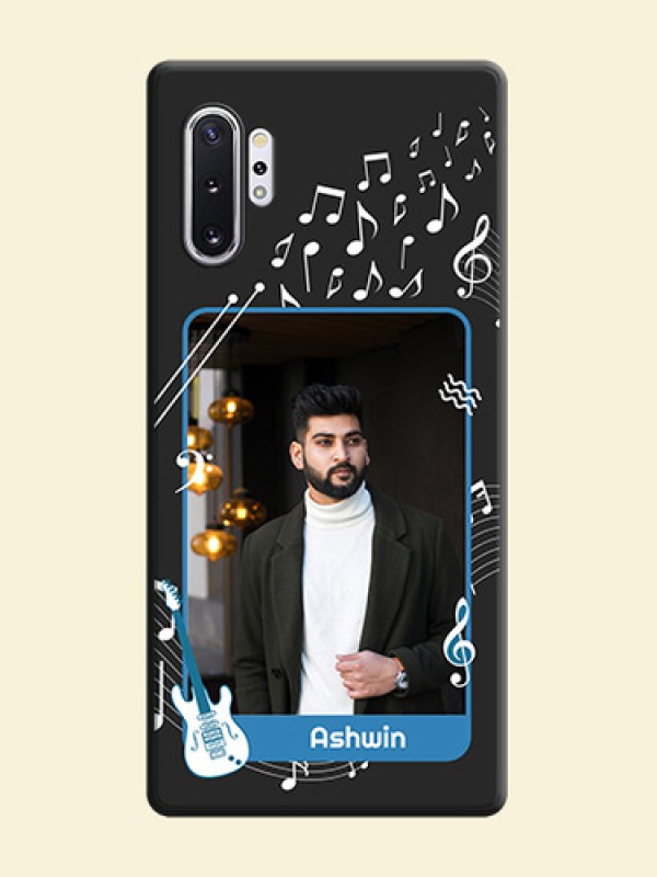 Musical Theme Design with Text - Photo on Space Black Soft Matte Mobile Case - Galaxy Note 10 Plus