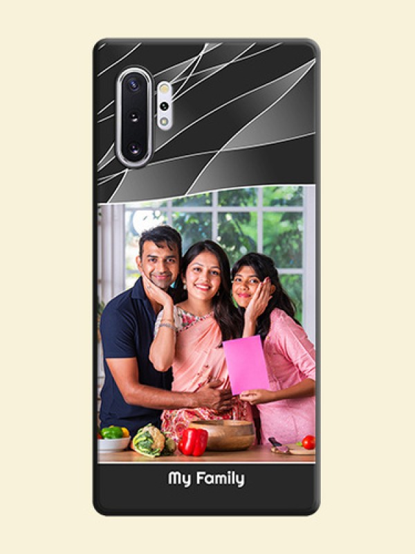 Mixed Wave Lines - Photo on Space Black Soft Matte Mobile Cover - Galaxy Note 10 Plus