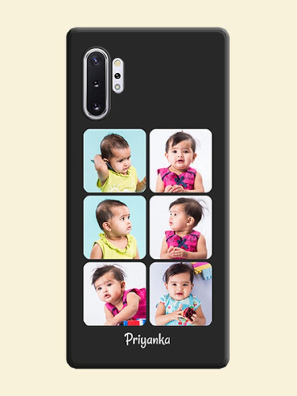Floral Art with 6 Image Holder - Photo on Space Black Soft Matte Mobile Case - Galaxy Note 10 Plus