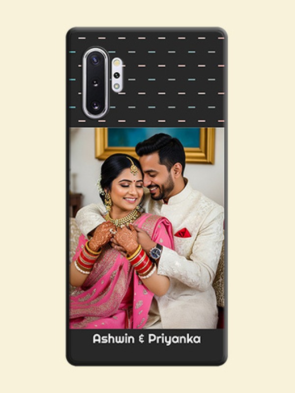 Line Pattern Design with Text on Space Black Custom Soft Matte Phone Back Cover - Galaxy Note 10 Plus