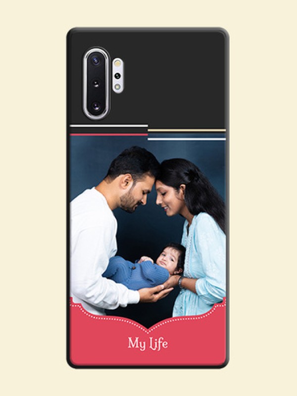 Classic Plain Design with Name - Photo on Space Black Soft Matte Phone Cover - Galaxy Note 10 Plus