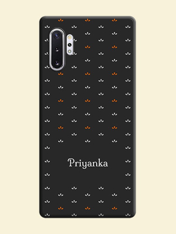 Simple Pattern With Custom Text On Space Black Personalized Soft Matte Phone Covers -Samsung Galaxy Note 10 Plus