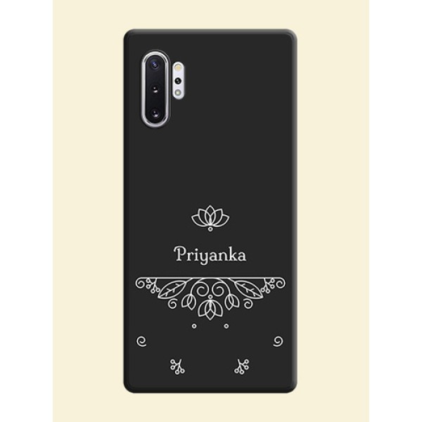 Lotus Garden Custom Text On Space Black Personalized Soft Matte Phone Covers -Samsung Galaxy Note 10 Plus