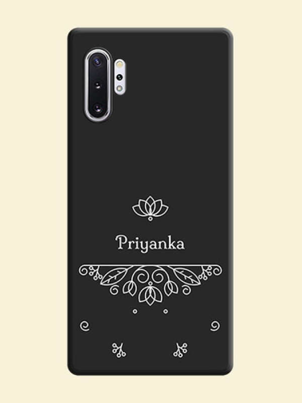 Lotus Garden Custom Text On Space Black Personalized Soft Matte Phone Covers -Samsung Galaxy Note 10 Plus
