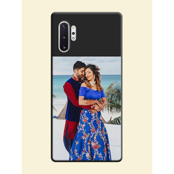 Image Upload With Space Black Color On Custom Soft Matte Mobile Back Cover - Samsung Galaxy Note 10 Plus