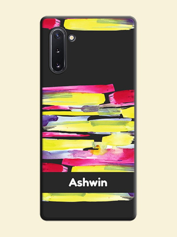 Brush Coloured on Space Black Personalized Soft Matte Phone Covers - Galaxy Note 10