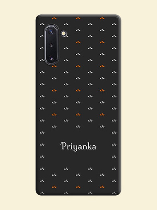 Simple Pattern With Custom Text On Space Black Personalized Soft Matte Phone Covers -Samsung Galaxy Note 10