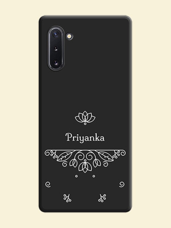 Lotus Garden Custom Text On Space Black Personalized Soft Matte Phone Covers -Samsung Galaxy Note 10